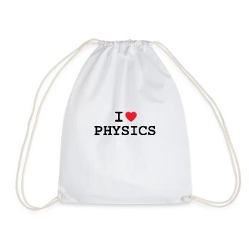 Ich liebe Physik - I love Physics - Turnbeutel - Weiß - Vorne