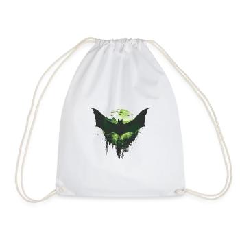 Bat Animal Lover Nature Rainforest Jungle - Drawstring Bag - white - Front