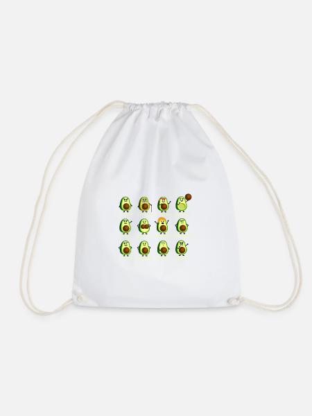 12 Avocados - Turnbeutel - Weiß