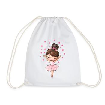 Ballerine avec étoiles - Sac de sport léger - blanc - Devant