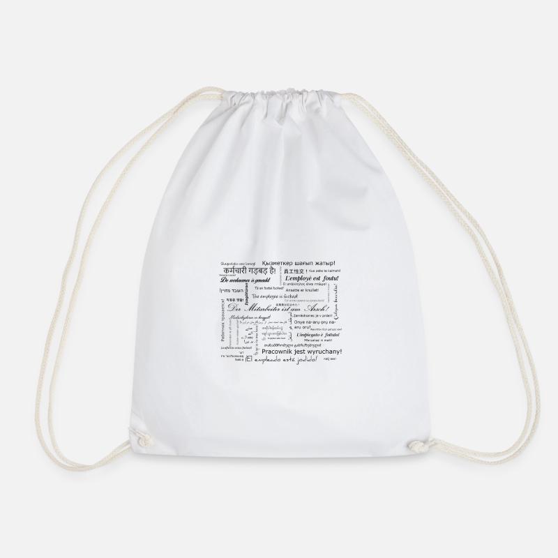 The employee is screwed - Drawstring Bag - white