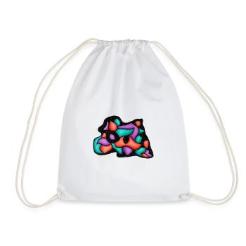 Blocs abstraits de couleur dans le fond nocturne - Sac de sport léger - blanc - Devant