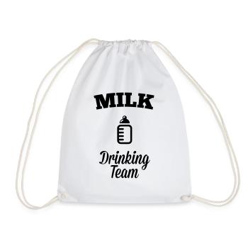 Milk drink team - Drawstring Bag - white - Front