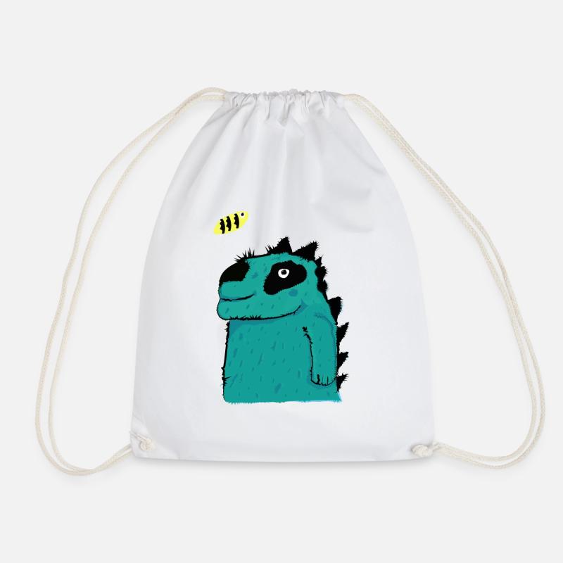 Süßer niedlicher Drachen Krokodil Geschenk - Turnbeutel - Weiß