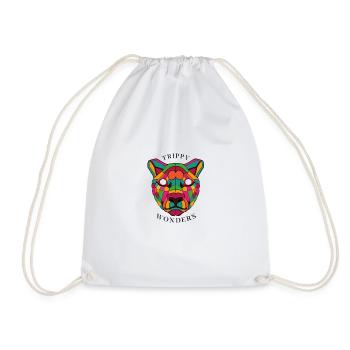 Trippy Wonders - Lion - Drawstring Bag - white - Front