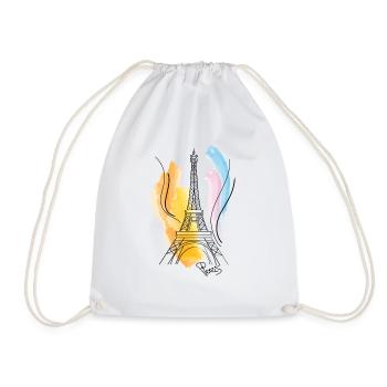 Dessin de tour Eiffel - Sac de sport léger - blanc - Devant
