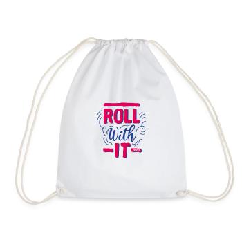 sookie roll with it 02 - Drawstring Bag - white - Front