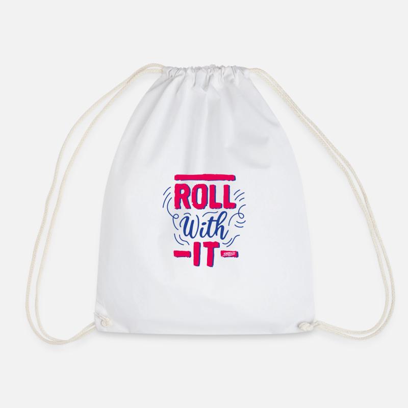 sookie roll with it 02 - Drawstring Bag - white