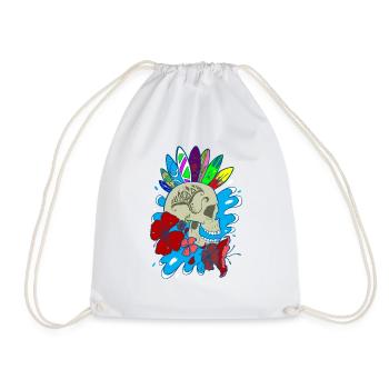 skull and surf - Sac de sport léger - blanc - Devant