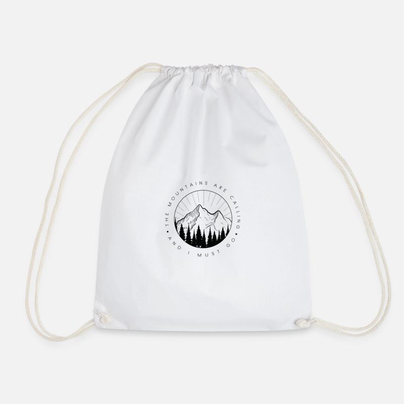 Berge - Turnbeutel - Weiß