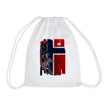 Loup Viking Norvège - Sac de sport léger - blanc - Devant
