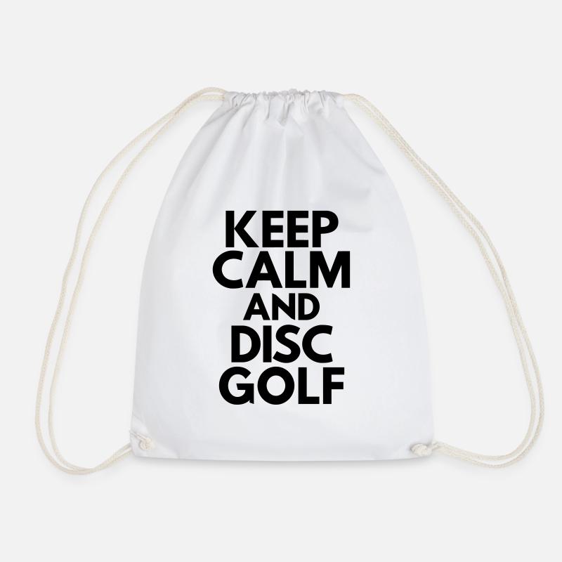 Keep Calm And Disc Golf - Turnbeutel - Weiß