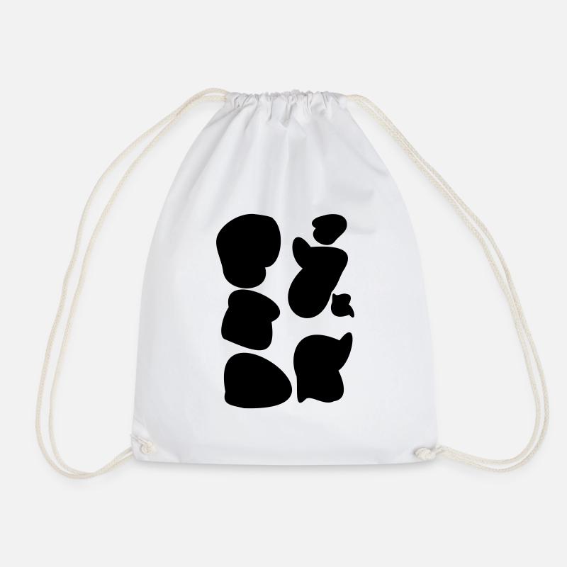 Happy moo cow cows spots 1c - Drawstring Bag - white