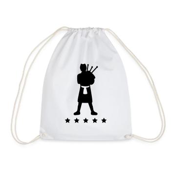 Bagpiper Star - Turnbeutel - Weiß - Vorne