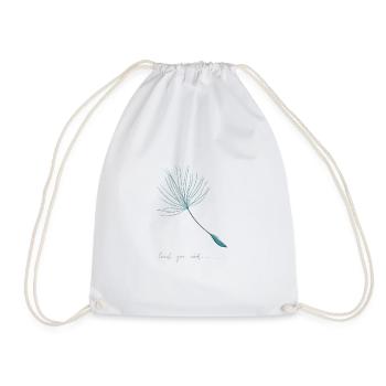 Trust your wish black - Drawstring Bag - white - Front
