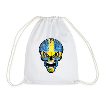 swedish crane - Drawstring Bag - white - Front