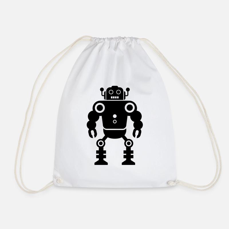 robots - Turnbeutel - Weiß