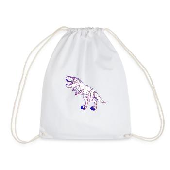 t-rex 3D - Sac de sport léger - blanc - Devant