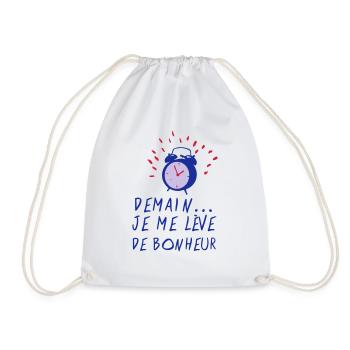 ciation demain leve bonheur reveil sonne - Sac de sport léger - blanc - Devant