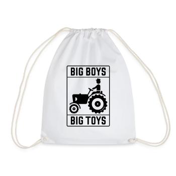 Big Boys – Big Toys (Trecker / Traktor) - Turnbeutel - Weiß - Vorne