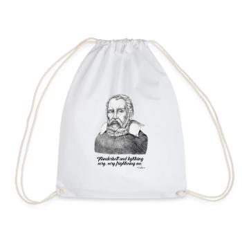 Galileo Quotes - Thunder & Lightning - Science - Sac de sport léger - blanc - Devant