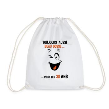 30 ans toujours beau gosse pour age smiley - Sac de sport léger - blanc - Devant