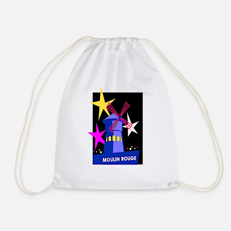 Moulin Rouge - Drawstring Bag - white