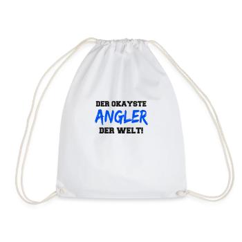 angeln, angler, fischen, fischer, fisch, fische - Turnbeutel - Weiß - Vorne