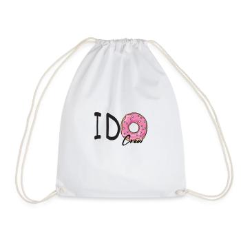 Bride I do crew donut bride - Drawstring Bag - white - Front