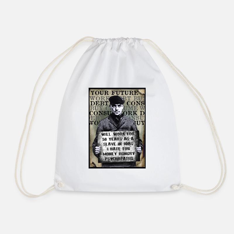 WILL WORK! - Drawstring Bag - white