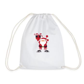 santa - Drawstring Bag - white - Front