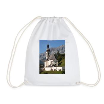 Ramsau Church near Berchtesgaden - Drawstring Bag - white - Front