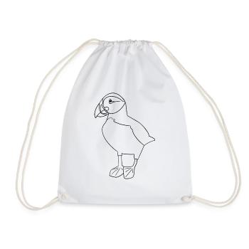 Puffin Puffin - Drawstring Bag - white - Front