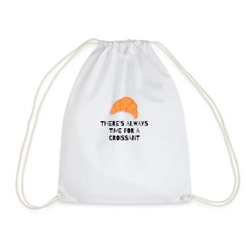 Croissant boulanger délicieux petit déjeuner cadeau - Sac de sport léger - blanc - Devant