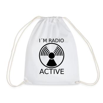 Radio active E2 - Drawstring Bag - white - Front