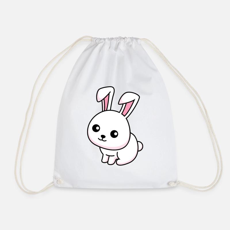 Hase Comic Tier - Turnbeutel - Weiß