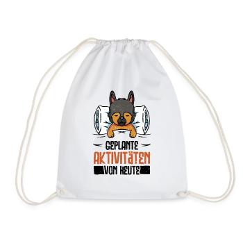 Geplante Aktivitäten Heute deutscher schäferhund - Turnbeutel - Weiß - Vorne