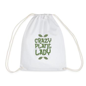 Crazy Plant Lady - Turnbeutel - Weiß - Vorne