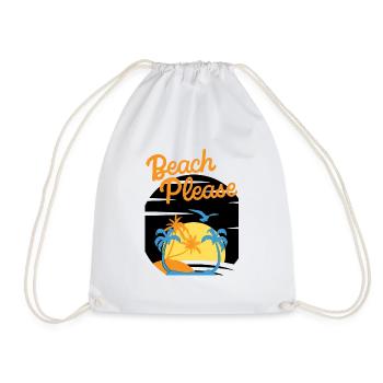 Beach Please - Chemise Palm Sunset - Sac de sport léger - blanc - Devant