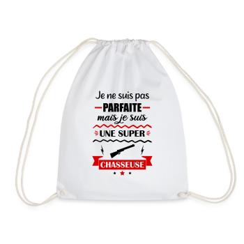 Pas parfaite chasseuse,chasse - Sac de sport léger - blanc - Devant