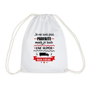 Je ne suis pas parfaite mais je suis routière - Sac de sport léger - blanc - Devant
