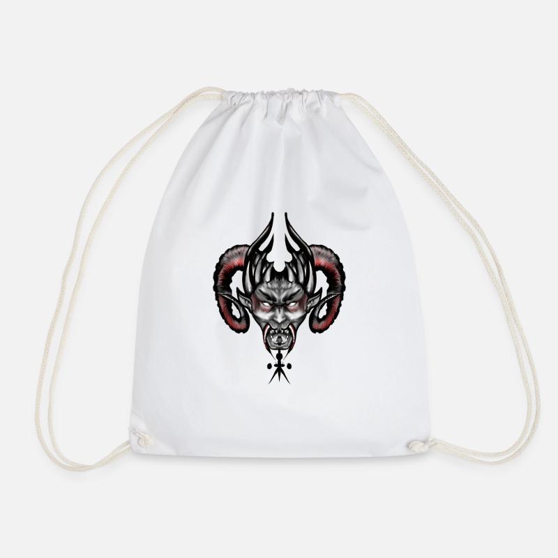 demon - Drawstring Bag - white