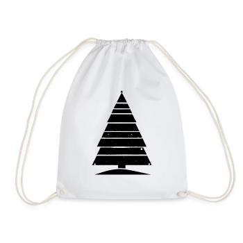 Christmas Tree Christmas Tree Holiday Winter 4 - Drawstring Bag - white - Front