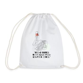 Inspiring Woman - Drawstring Bag - white - Front