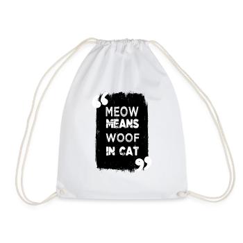 present idea cats guenon pet kitten cat lover - Drawstring Bag - white - Front