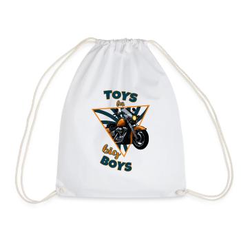 Toys for big Boys Bike - Drawstring Bag - white - Front