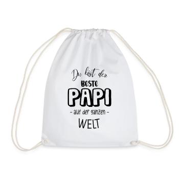 Du bist der beste PAPI auf der ganzen Welt - Turnbeutel - Weiß - Vorne