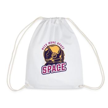 need more space astronaut Cosmic vintage - Drawstring Bag - white - Front