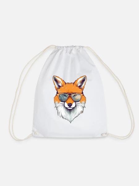 Den bebrillten Fuchs entkernen - Turnbeutel - Weiß