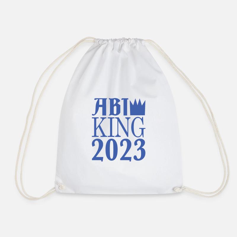 Abi king - Drawstring Bag - white